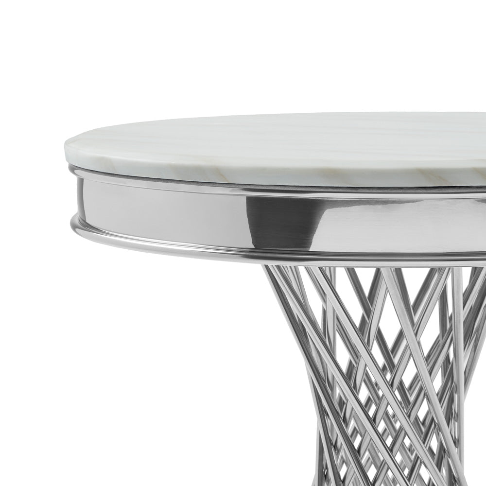 BAILEY End Table Silver