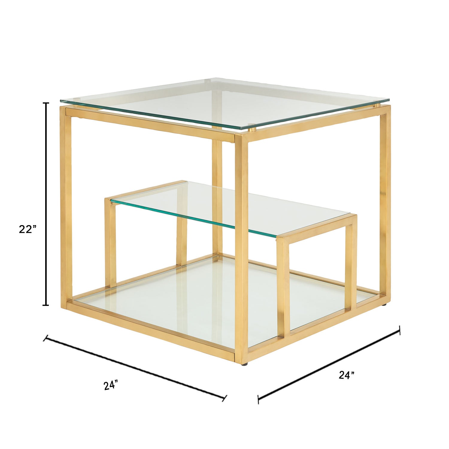 BAROLO Polished Steel End Table