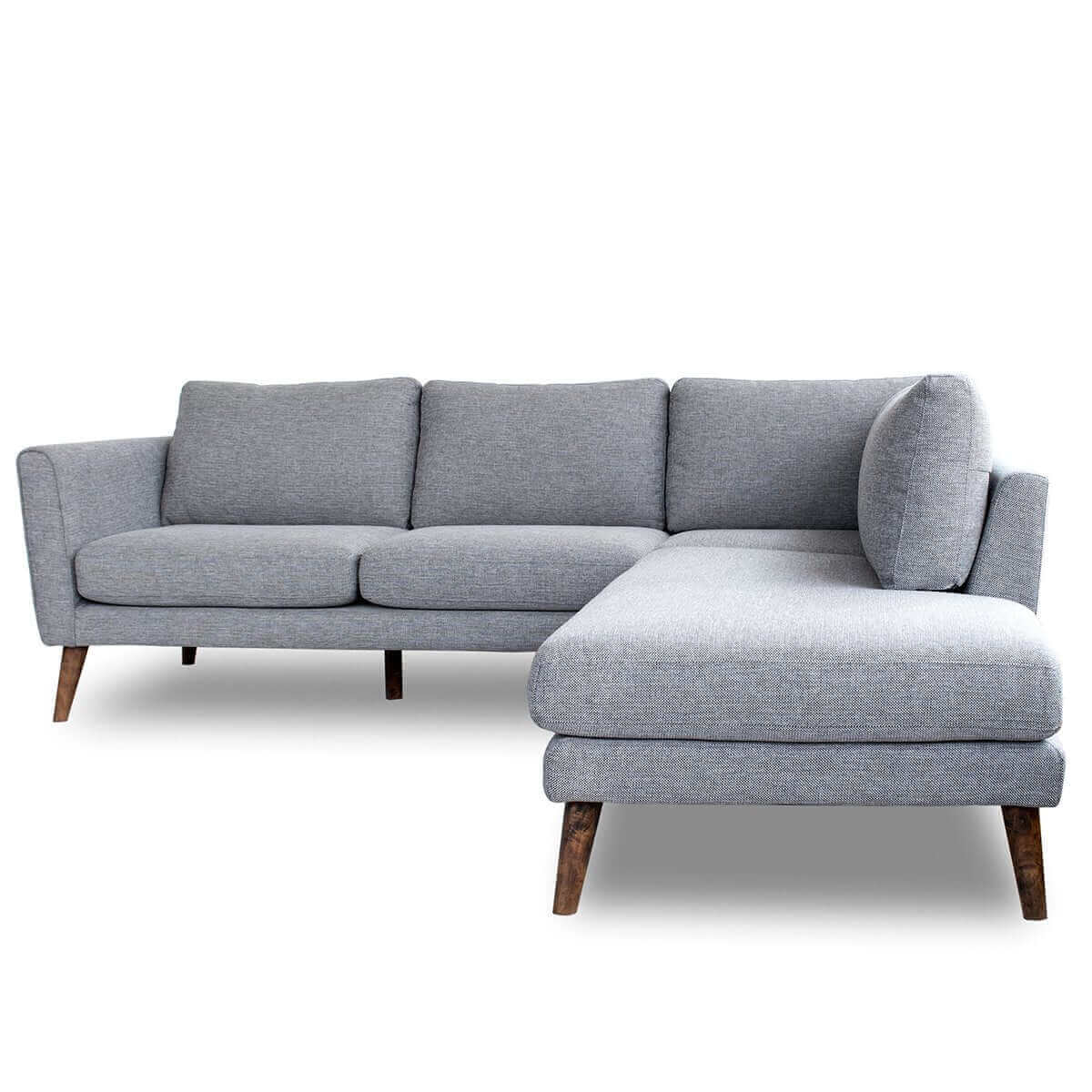 Batres Sectional Sofa Grey Right Facing