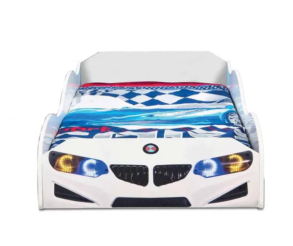 Beamer S1 Eco Race Car Bed - Twin Size White