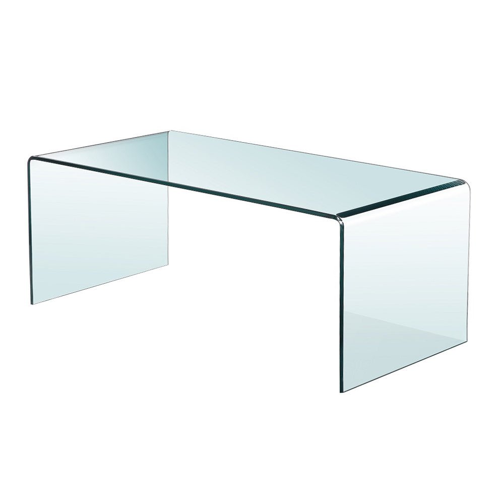 BENT GLASS Table Bent Glass Coffee Table Without Shelf