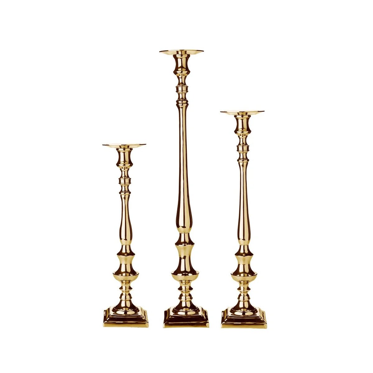 CANDLE HOLDER SET GOLD Gold