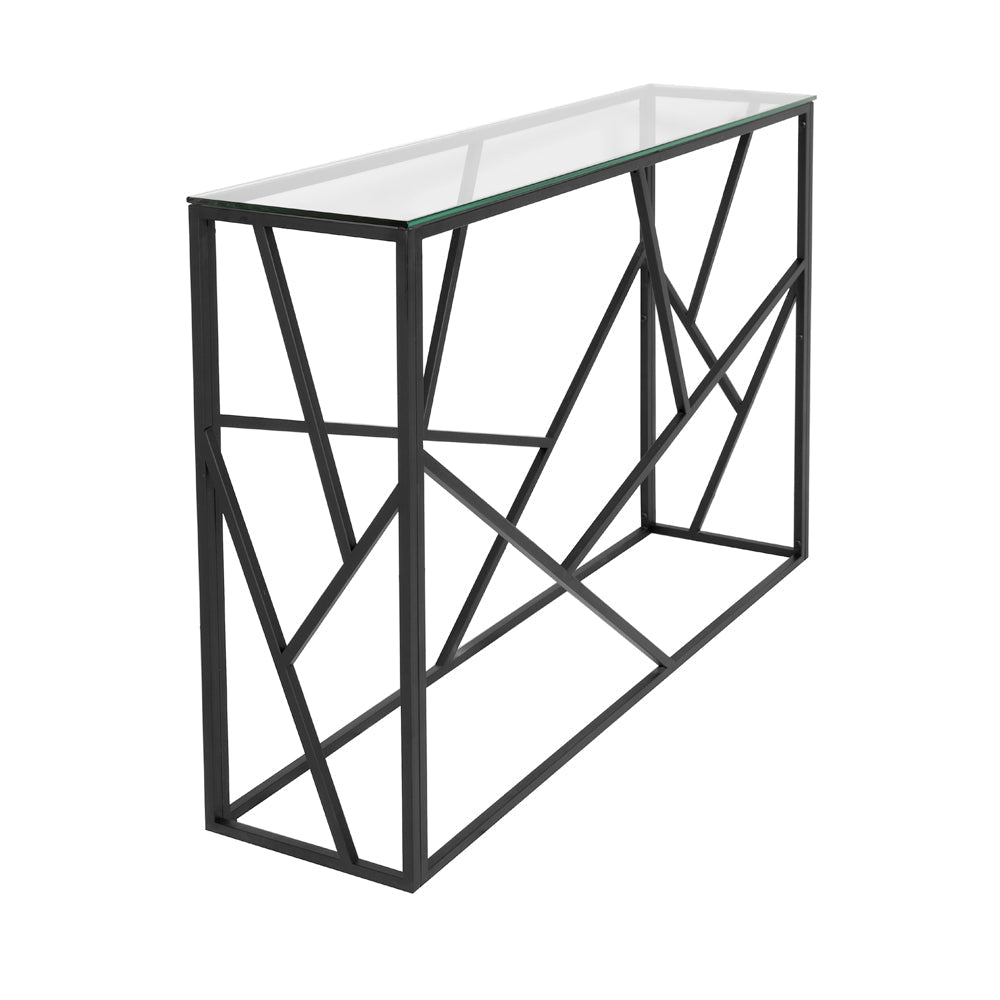 CAROLE Console Table Glass Black