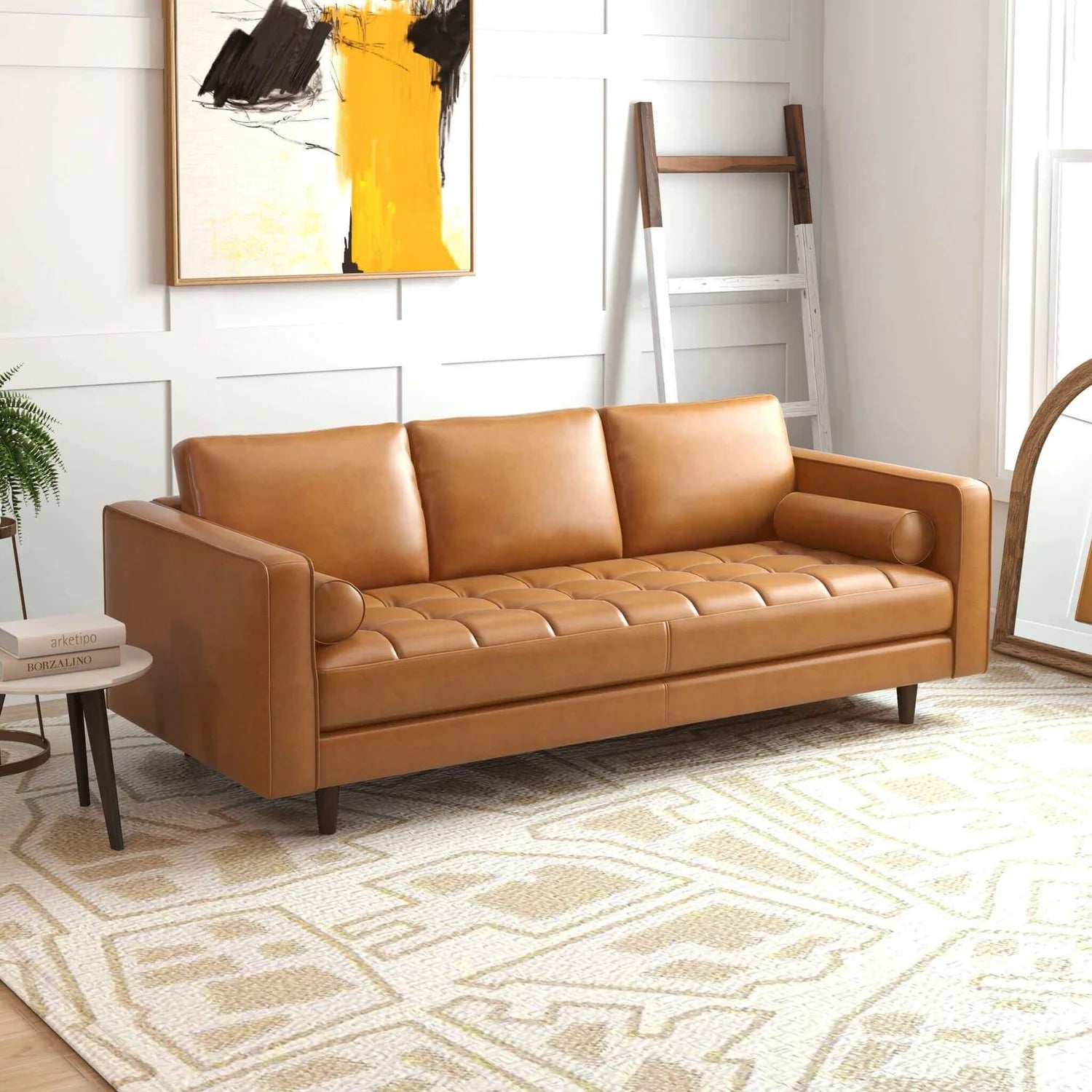 Catherine Modern Leather Sofa