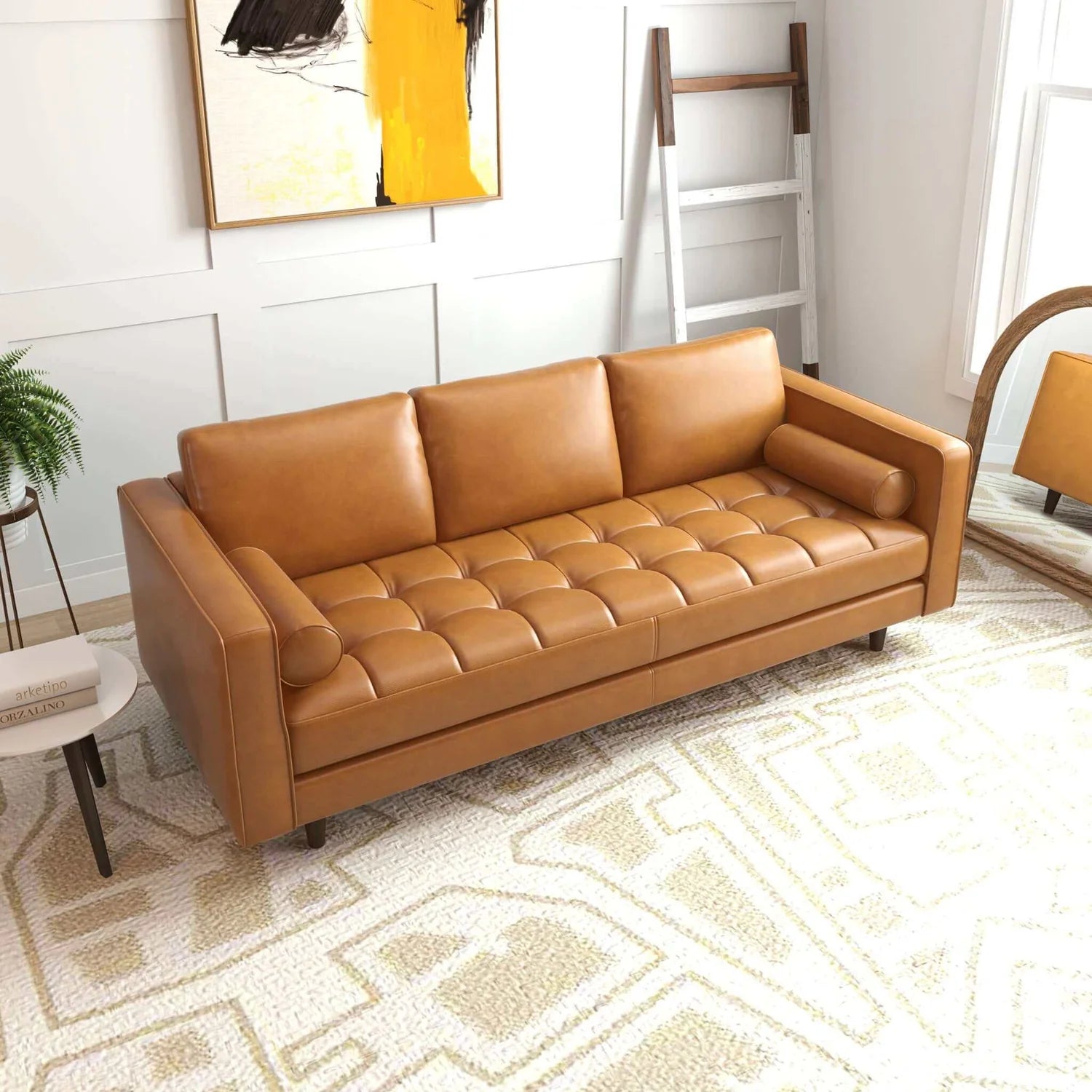 Catherine Modern Leather Sofa