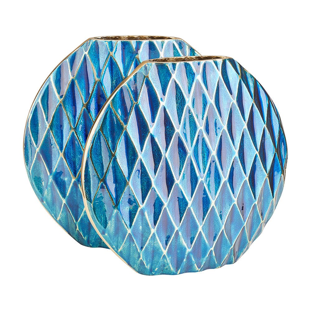 DECORATIVE Flower Vase Blue