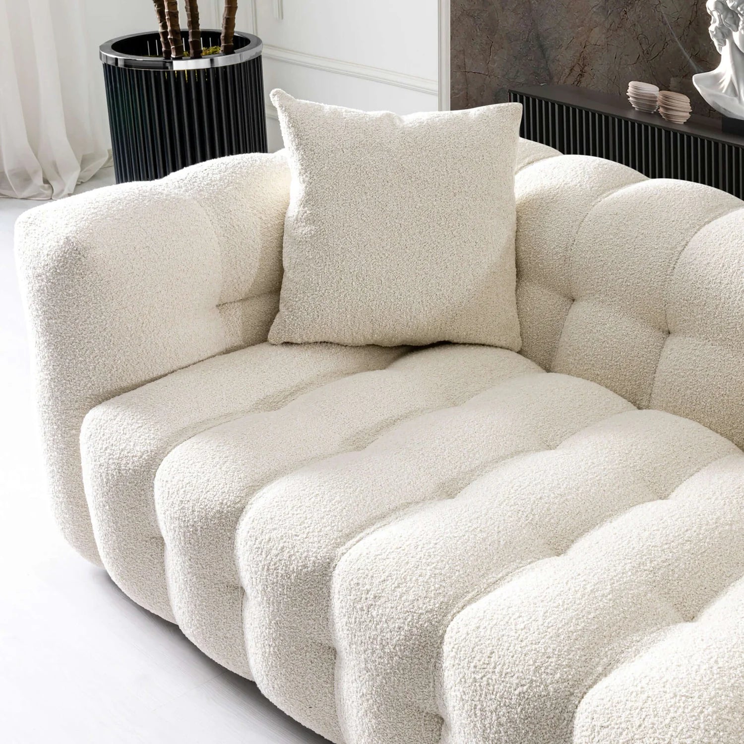 Eden Tufted Chesterfield Boucle Sofa