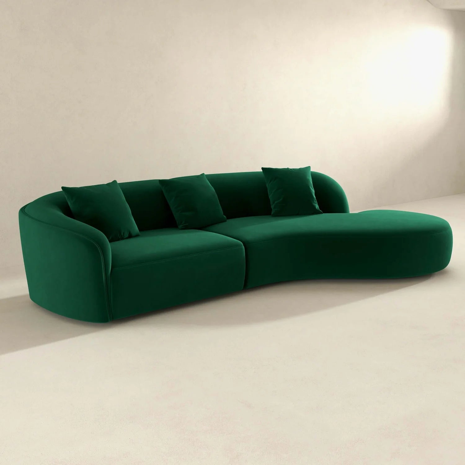 Elijah Japandi Style Curvy Sectional Sofa