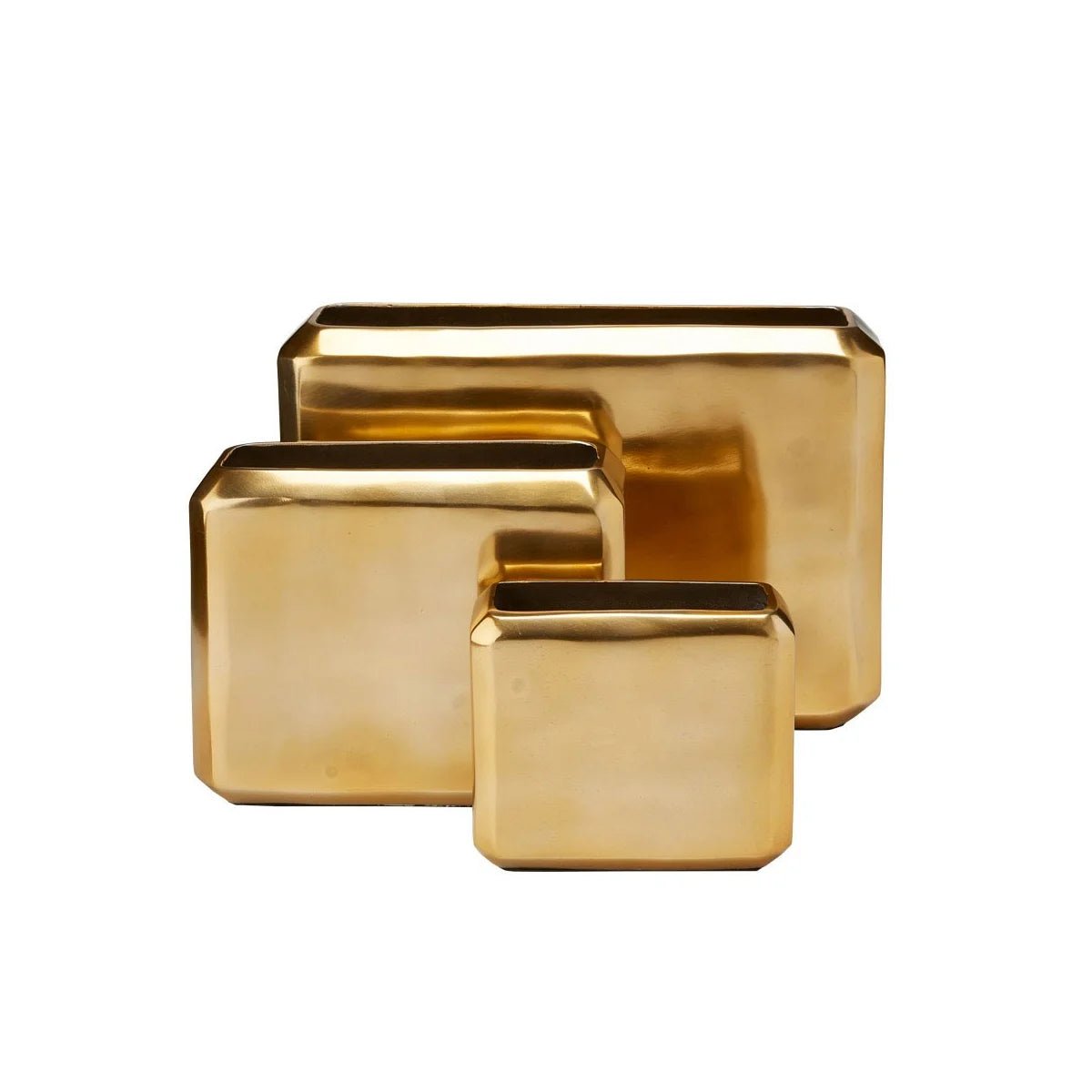 GOLD RECTANGLE VAZES Gold