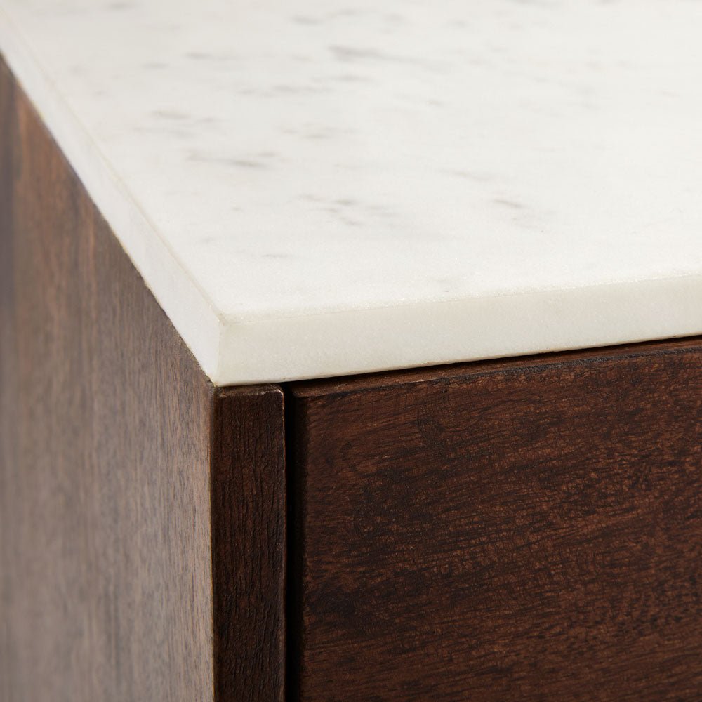 KAMALA Marble Top Drawer/ Night Stand