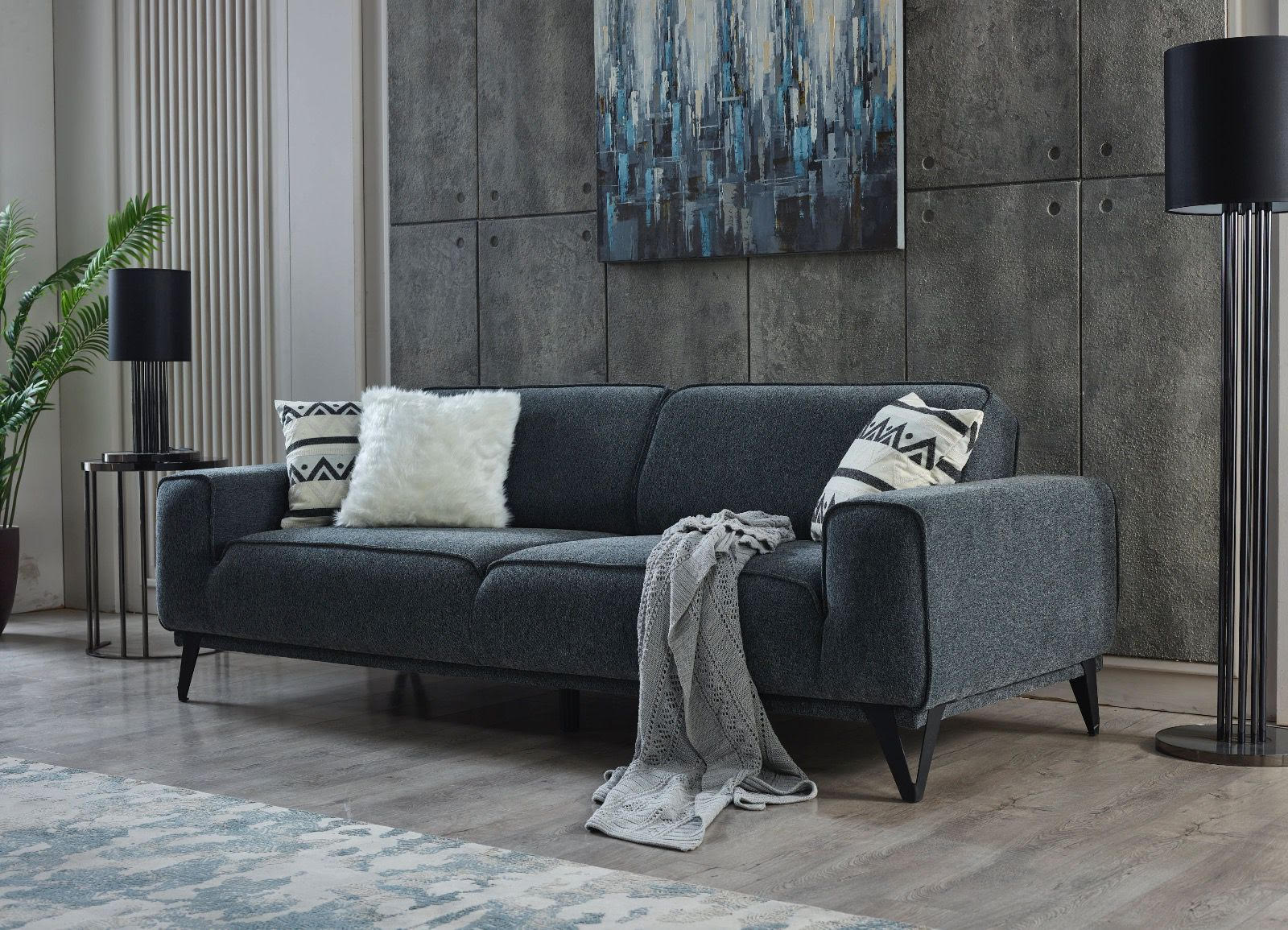 LONDON Sofa Set Grey