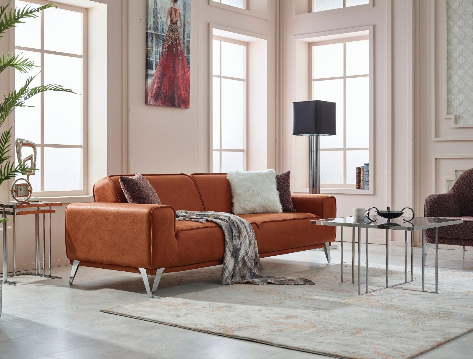 LONDON Loveseat Loveseat Orange