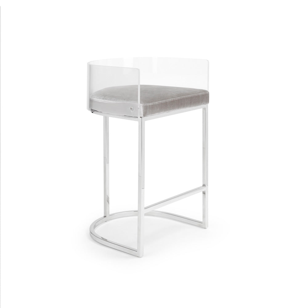LUCCA Acrylic Stool Grey