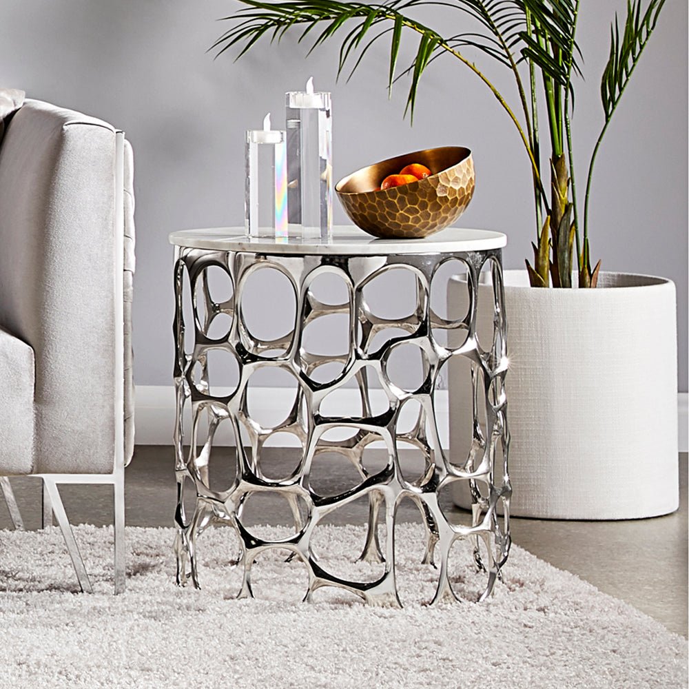 MARIO End Table Silver
