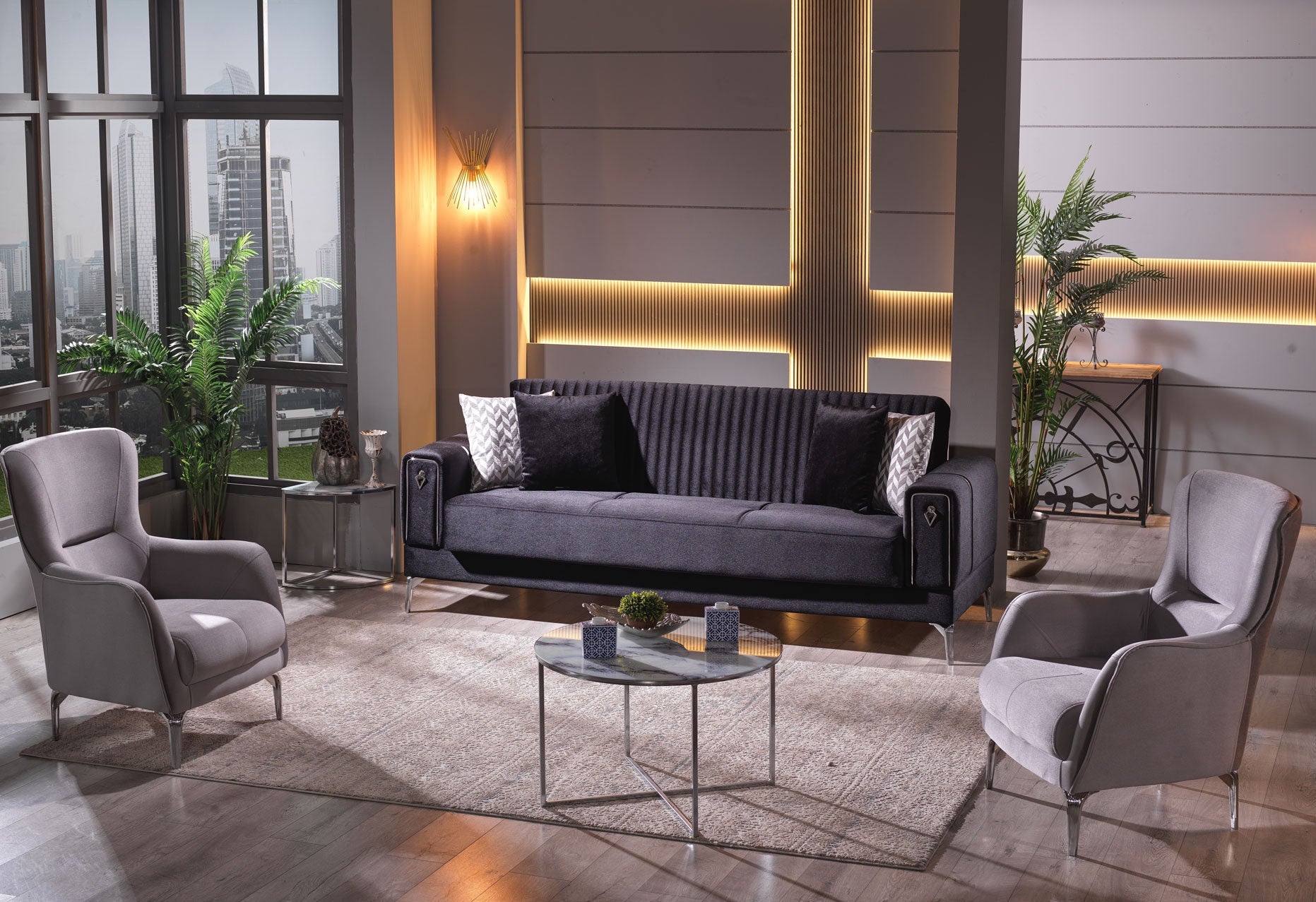 MARY Sofa Set Grey