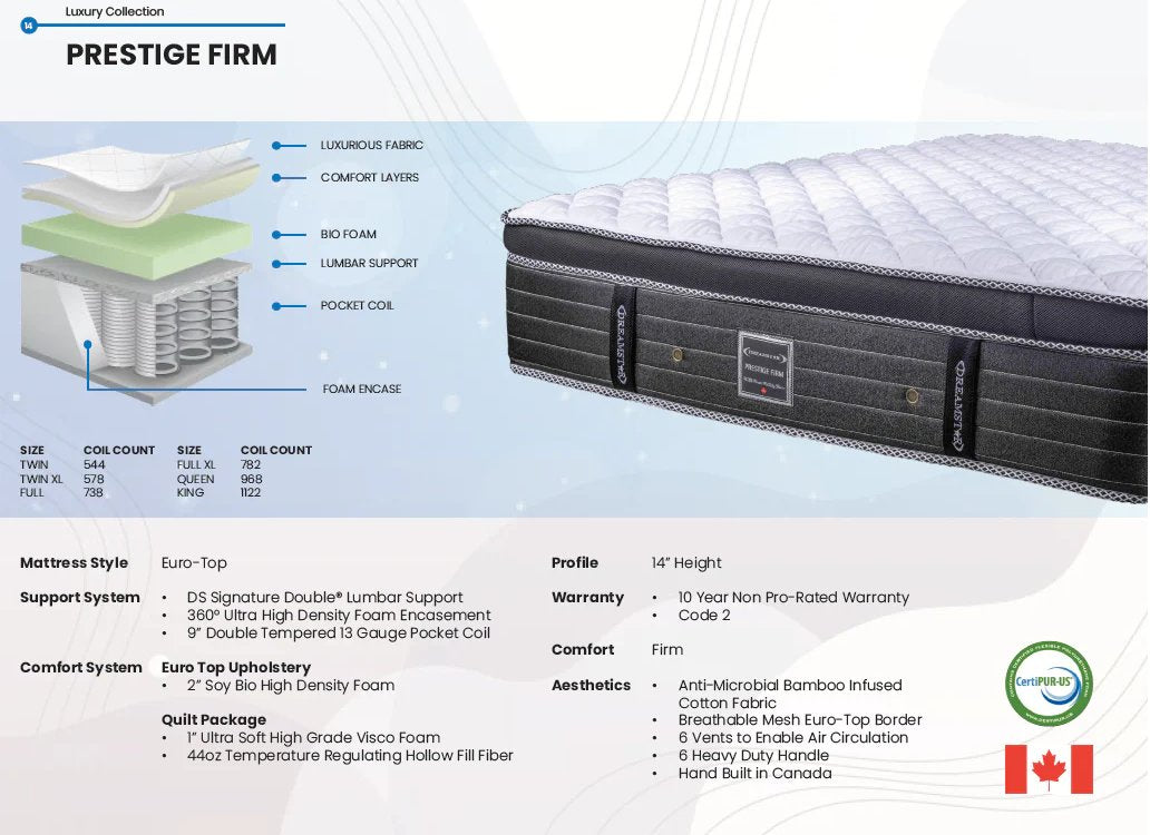 Prestige Firm Mattress - Dreamstar