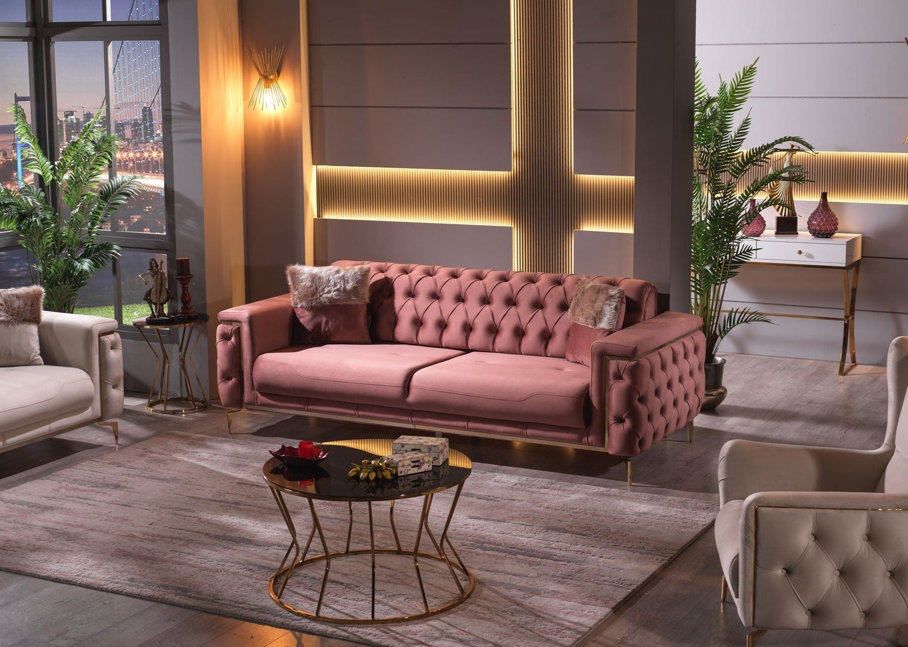 STELLA Sofa Set Brown