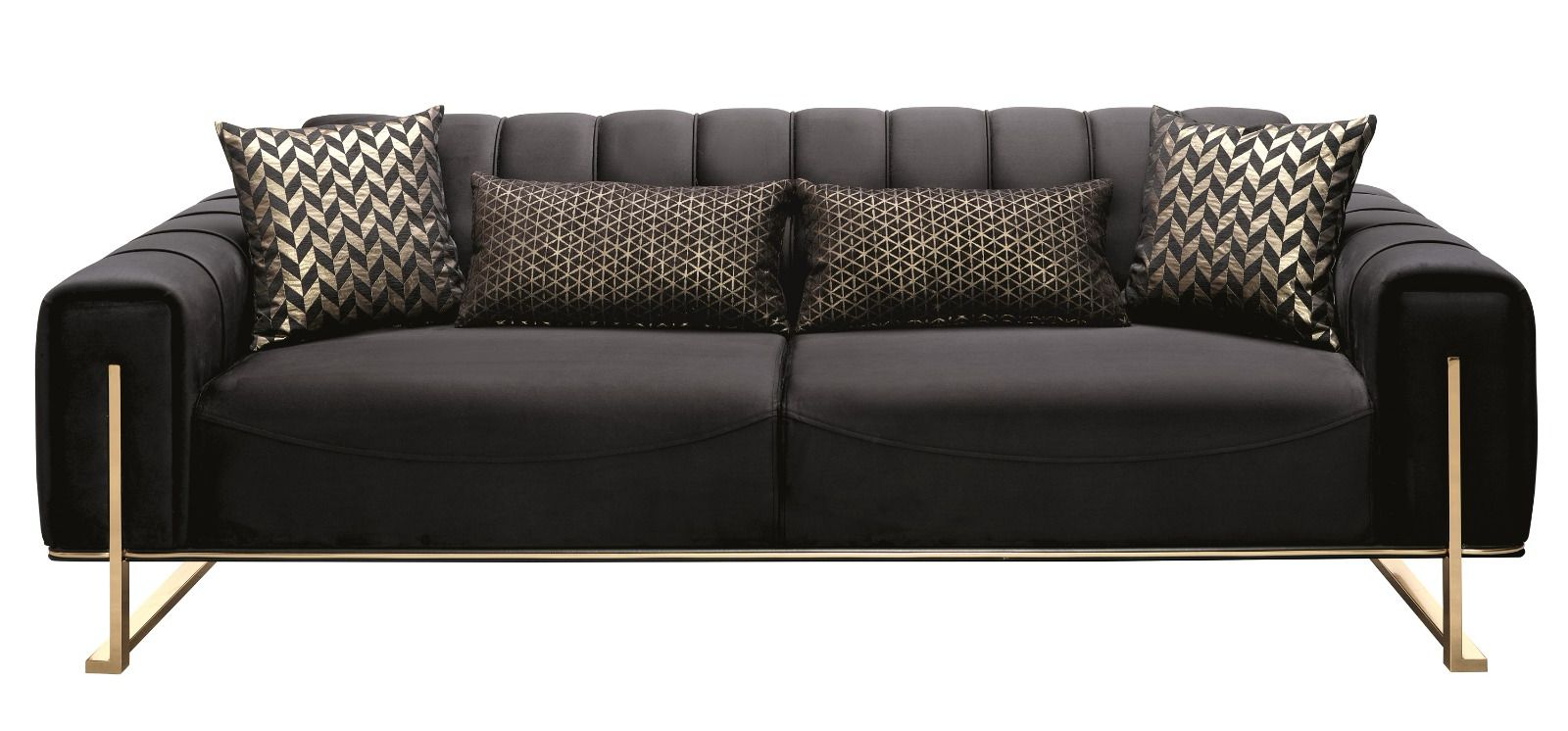 TESLA Sofa 3 SEATER Black