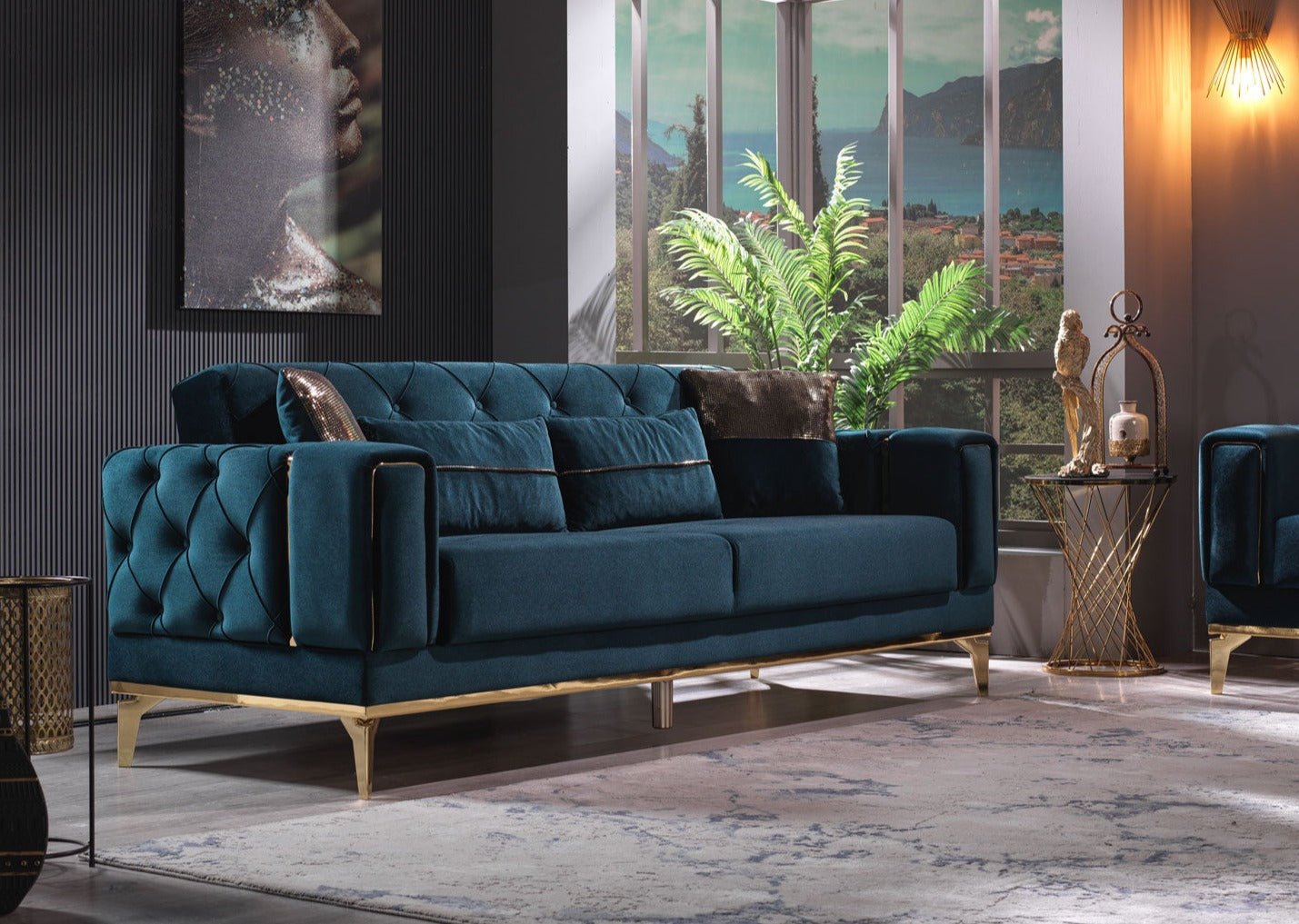VALERIA Sofa Set Blue
