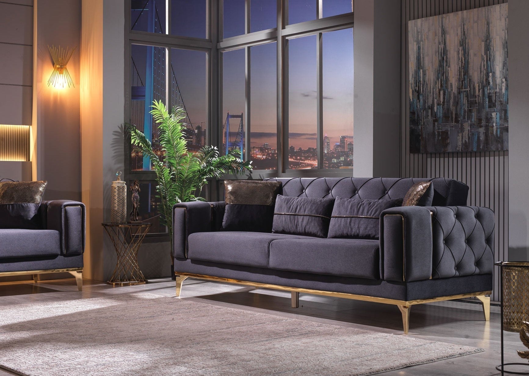 VALERIA Sofa Set Black