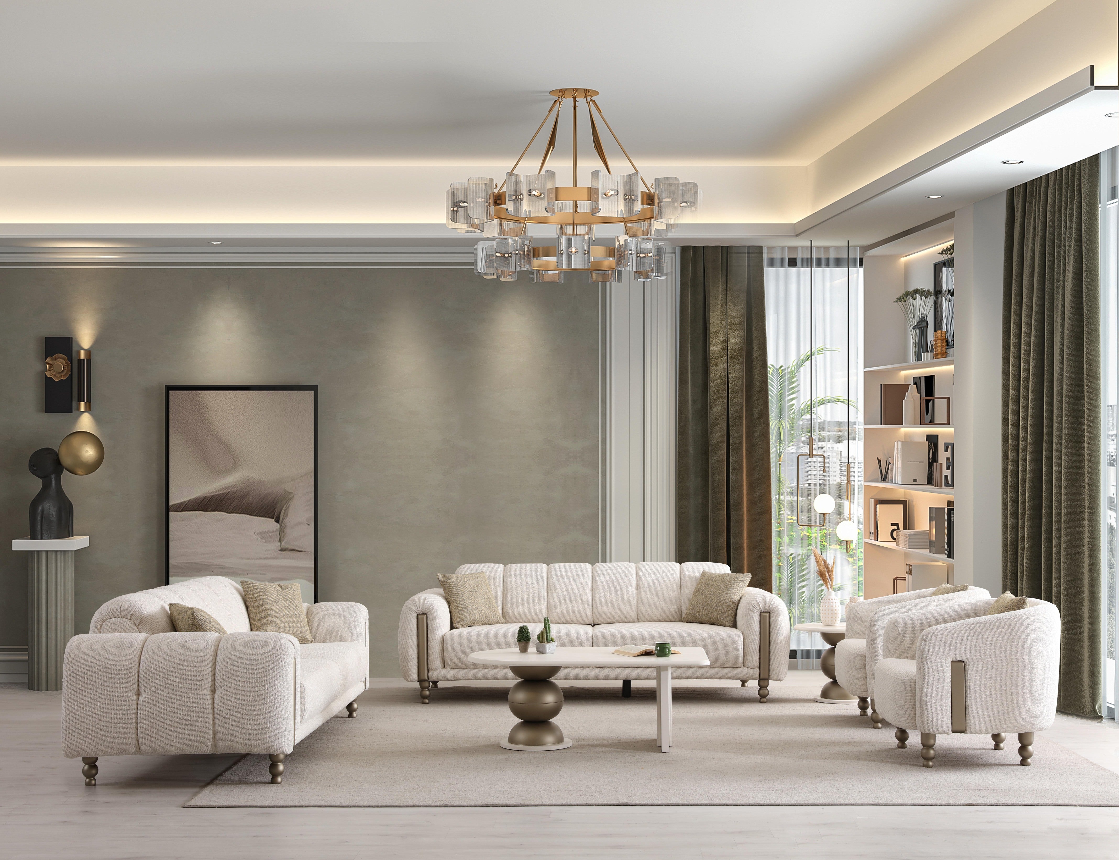 MONO Living Room Sofa Set - Sofa, Loveseat, Armchair