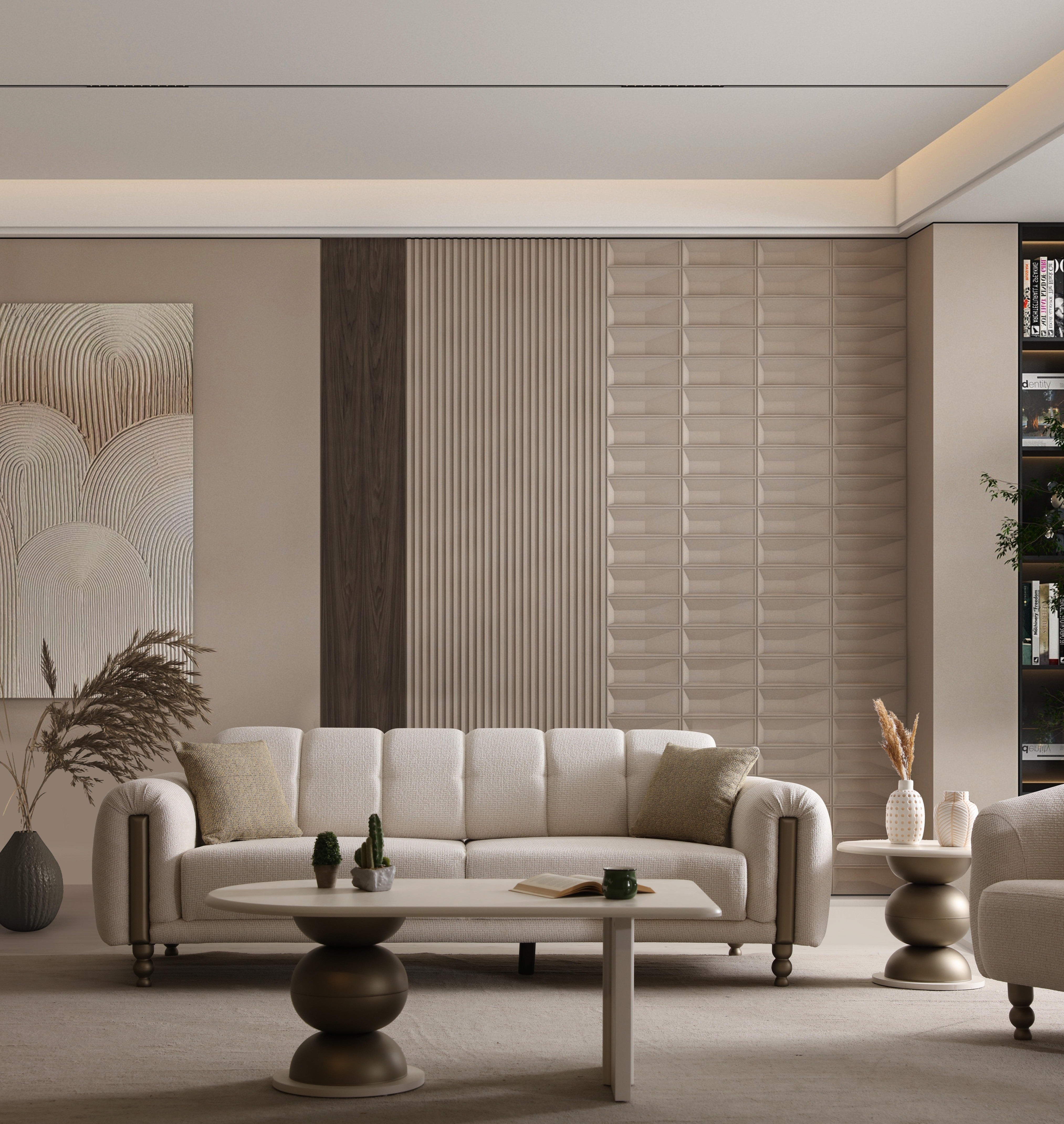 MONO Living Room Sofa Set - Sofa, Loveseat, Armchair