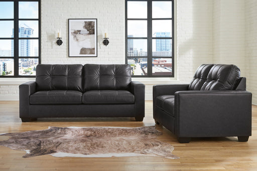 Barlin Mills Living Room Set Carbon Sofa and Loveseat