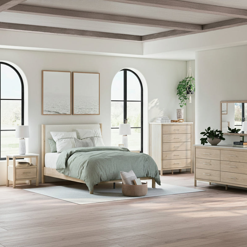 Cadmori Panel Bed, Dresser, Mirror, Chest & Nightstand, Bedroom Set