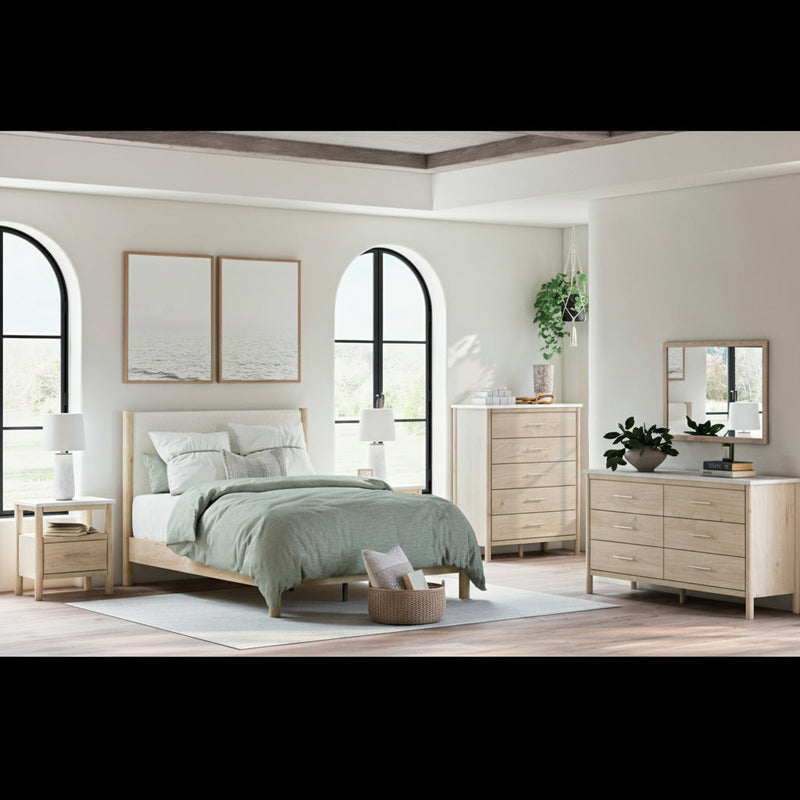 Cadmori Panel Bed, Dresser, Mirror, Chest & Nightstand, Bedroom Set