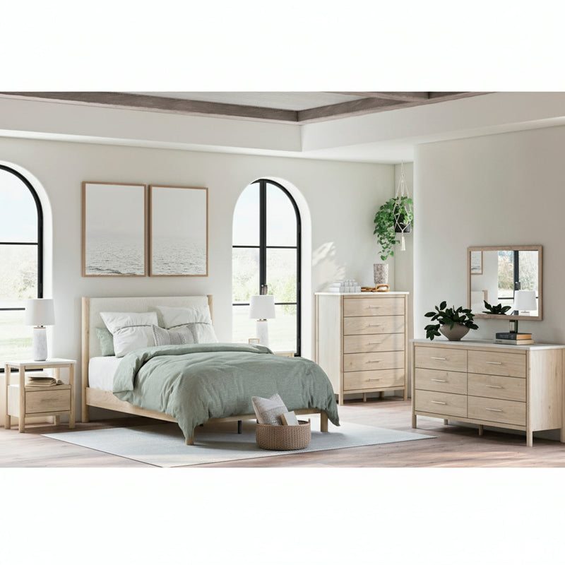 Cadmori Panel Bed, Dresser, Mirror, Chest & Nightstand, Bedroom Set