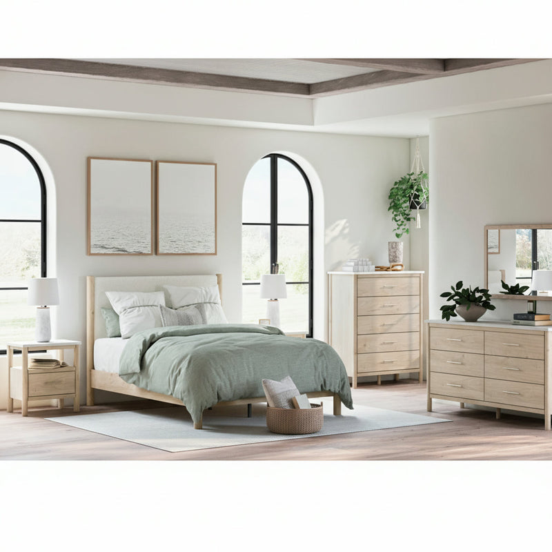 Cadmori Panel Bed, Dresser, Mirror, Chest & Nightstand, Bedroom Set