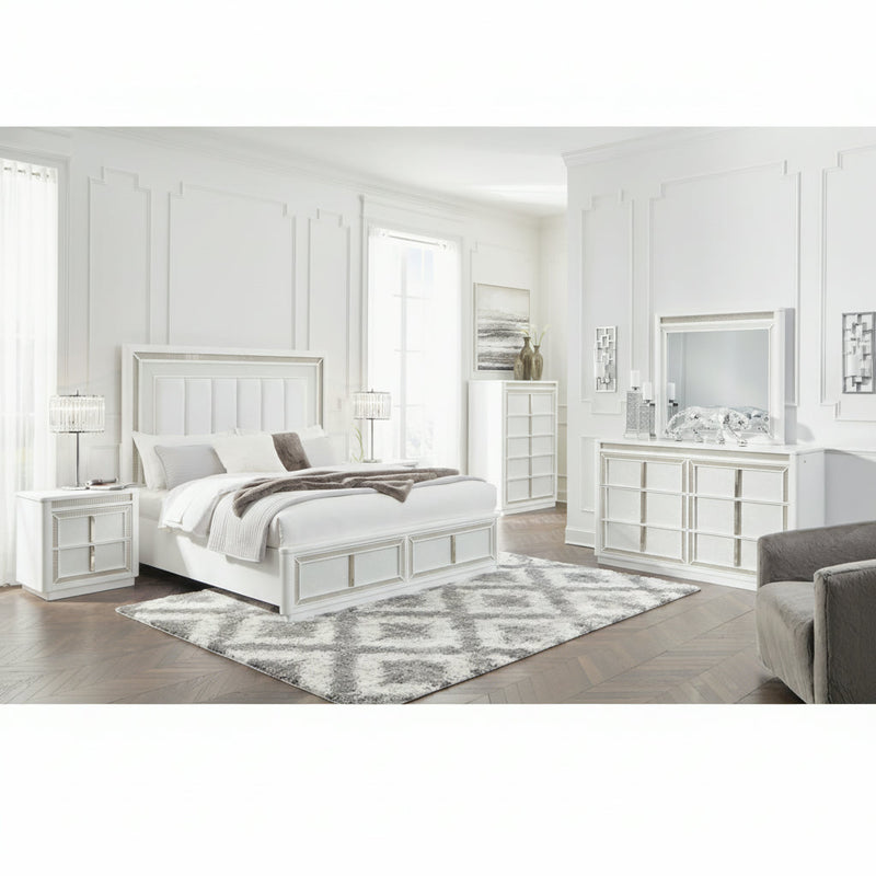 Chalanna Upholstered Storage Bed, Dresser, Mirror, Chest & Nightstand, Bedroom Set