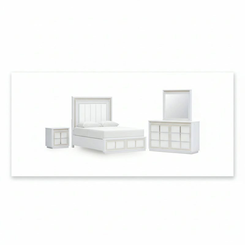 Chalanna Upholstered Storage Bed, Dresser, Mirror, Chest & Nightstand, Bedroom Set