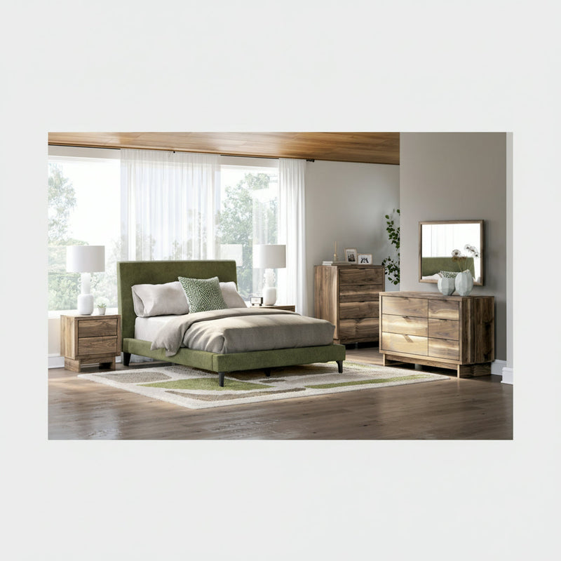 Chirason Bed, Dresser, Mirror, Chest & Nightstand, Bedroom Set