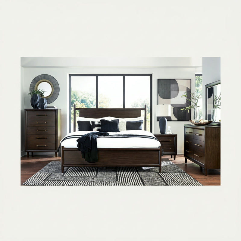 Dantenton Panel Bed, Dresser, Mirror, Chest & Nightstand, Bedroom Set