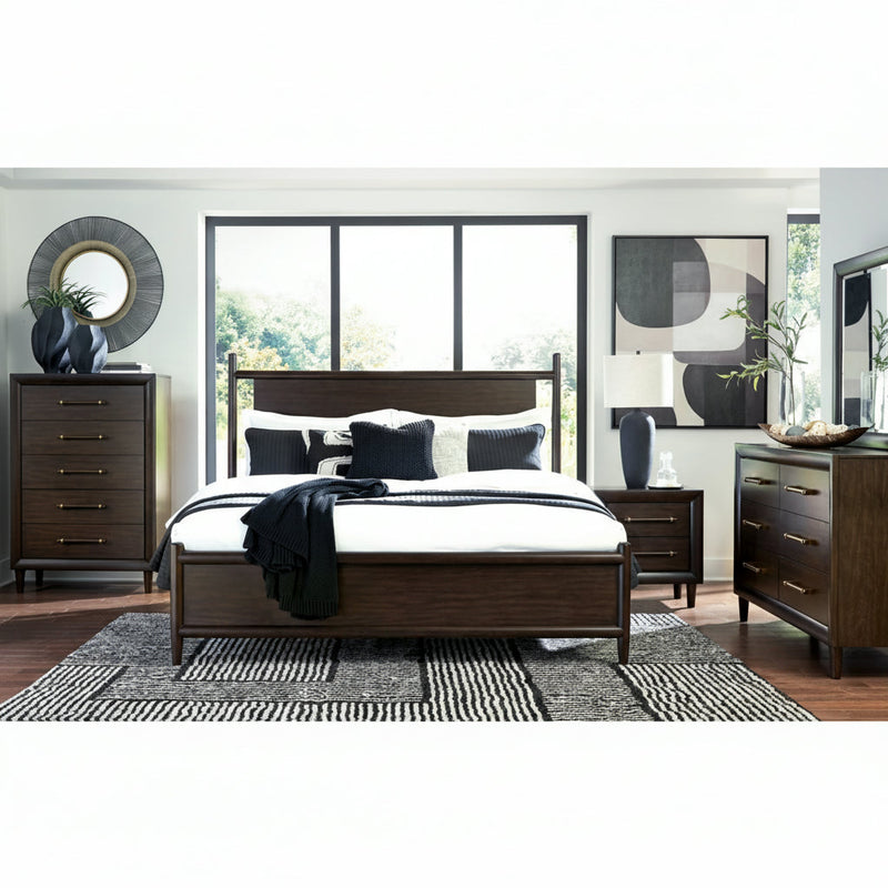 Dantenton Panel Bed, Dresser, Mirror, Chest & Nightstand, Bedroom Set