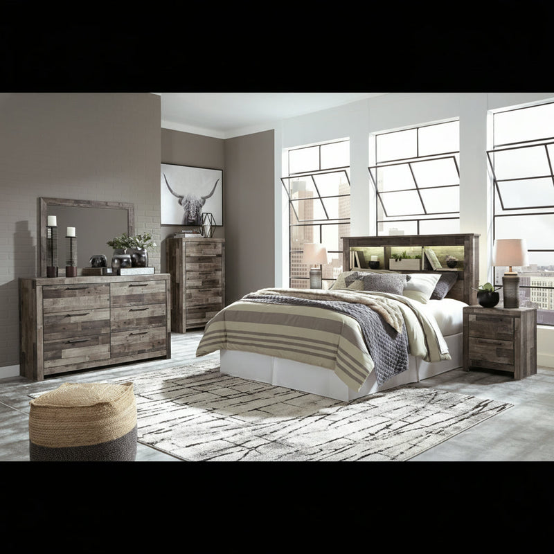 Derekson Panel Bed, Dresser, Mirror, Chest & Nightstand, Bedroom Set