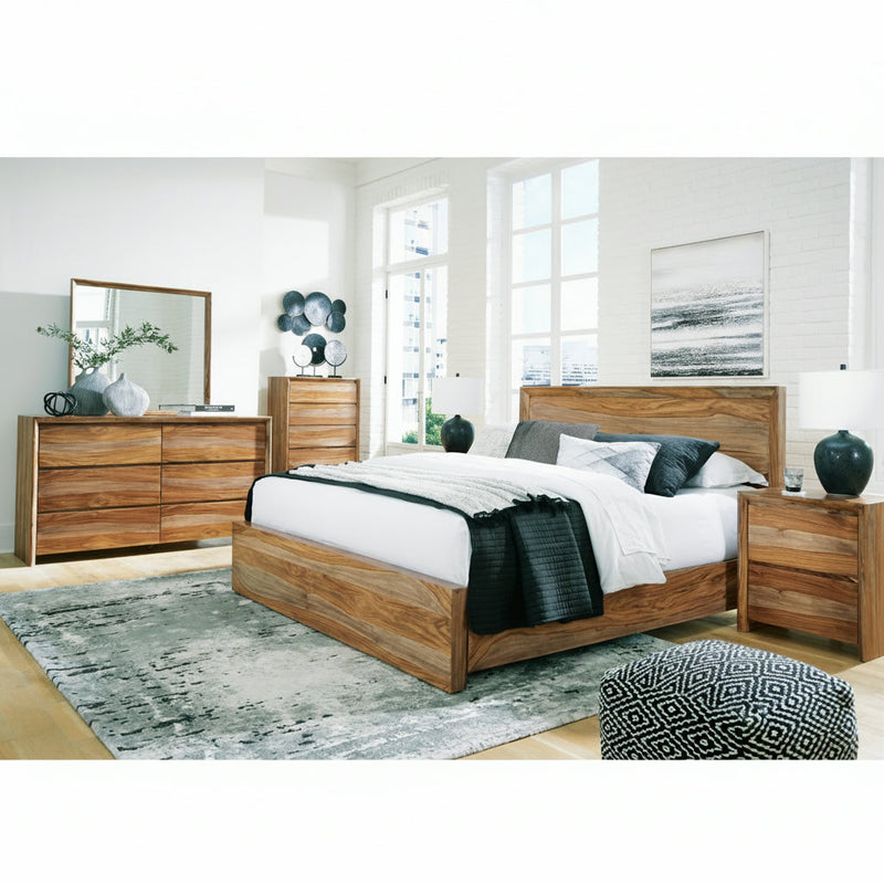 Dressonni Panel Bed, Dresser, Mirror, Chest & Nightstand, Bedroom Set