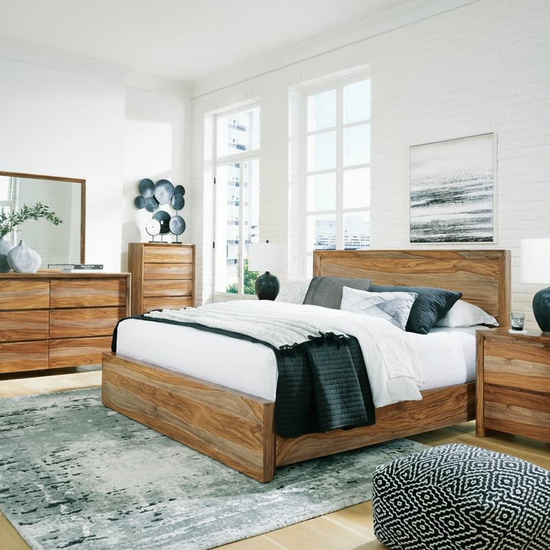 Dressonni Panel Bed, Dresser, Mirror, Chest & Nightstand, Bedroom Set