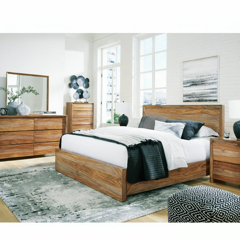 Dressonni Panel Bed, Dresser, Mirror, Chest & Nightstand, Bedroom Set