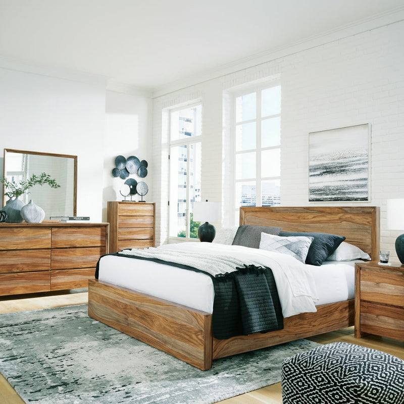 Dressonni Panel Bed, Dresser, Mirror, Chest & Nightstand, Bedroom Set