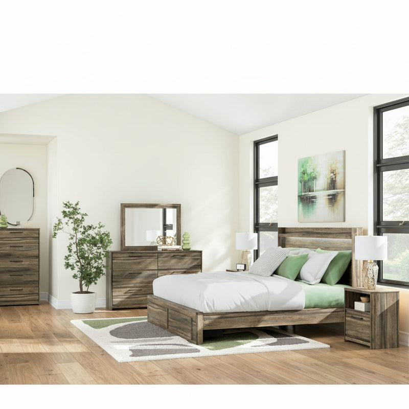 Elbrim Full Panel Bed, Dresser and Mirror