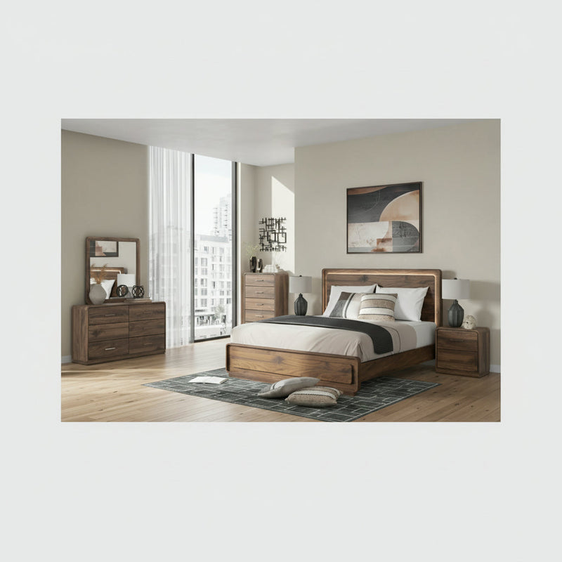 Fortlorn Panel Bed, Dresser, Mirror, Chest & Nightstand, Bedroom Set