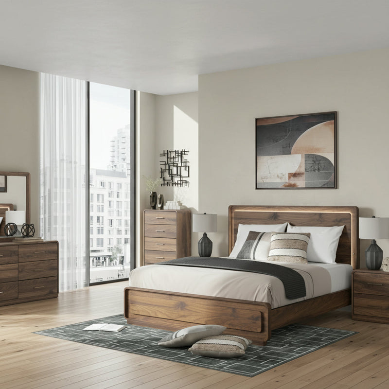 Fortlorn Panel Bed, Dresser, Mirror, Chest & Nightstand, Bedroom Set
