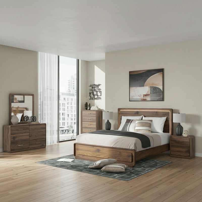 Fortlorn Panel Bed, Dresser, Mirror, Chest & Nightstand, Bedroom Set