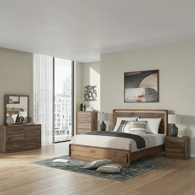 Fortlorn Panel Bed, Dresser, Mirror, Chest & Nightstand, Bedroom Set