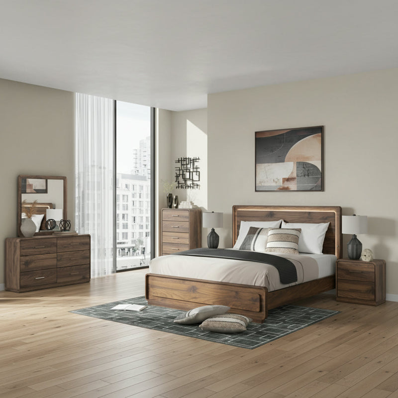 Fortlorn Panel Bed, Dresser, Mirror, Chest & Nightstand, Bedroom Set