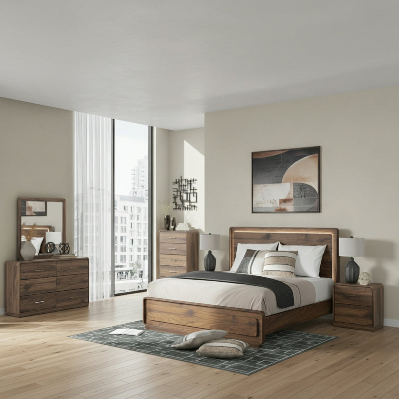 Fortlorn Panel Bed, Dresser, Mirror, Chest & Nightstand, Bedroom Set