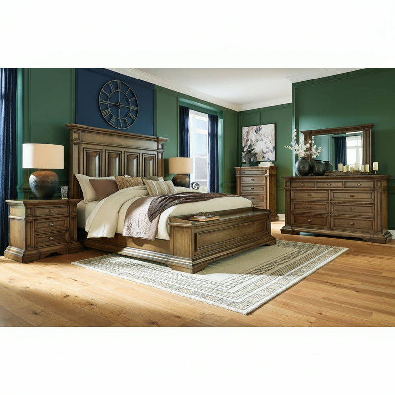 Frantanna Panel Bed, Dresser, Mirror, Chest & Nightstand, Bedroom Set