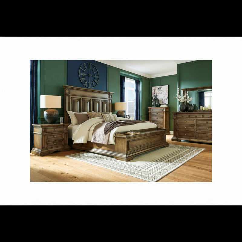Frantanna Panel Bed, Dresser, Mirror, Chest & Nightstand, Bedroom Set